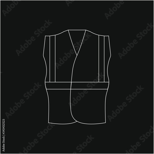 reflective safety vest. illustration for web and mobile design.