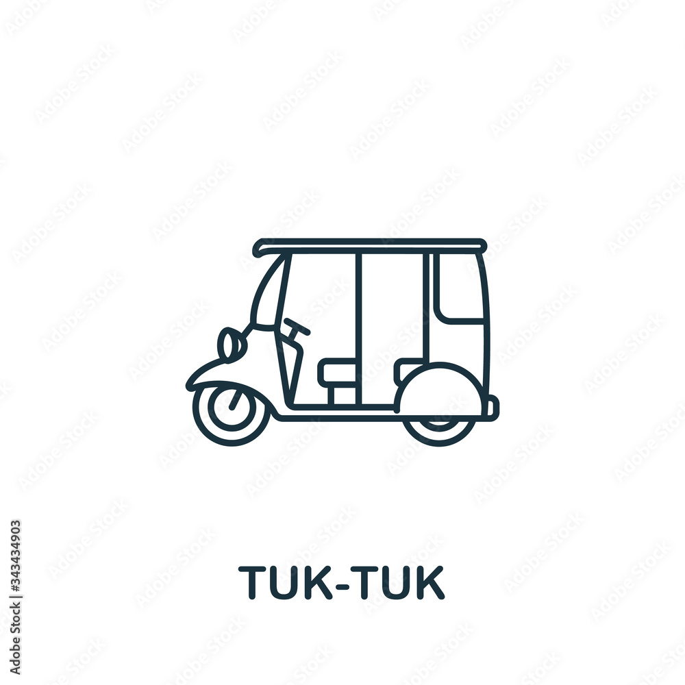 Tuk-Tuk icon. Simple line element Tuk-Tuk symbol for templates, web design and infographics
