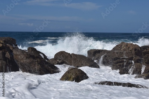 sea breaking on the rocks