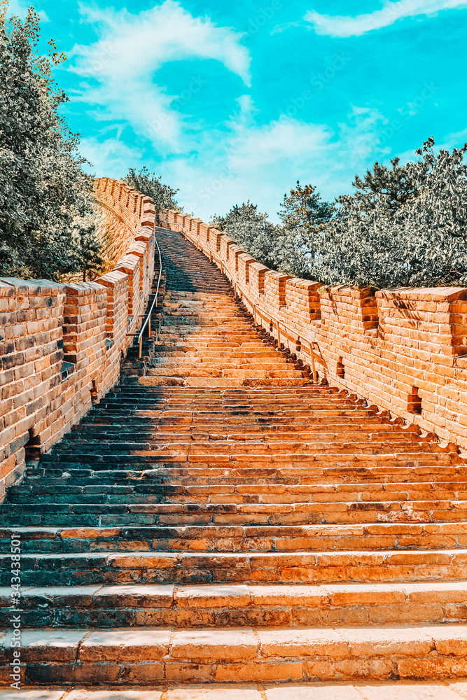  Stone staircase of Great Wall of China, section 