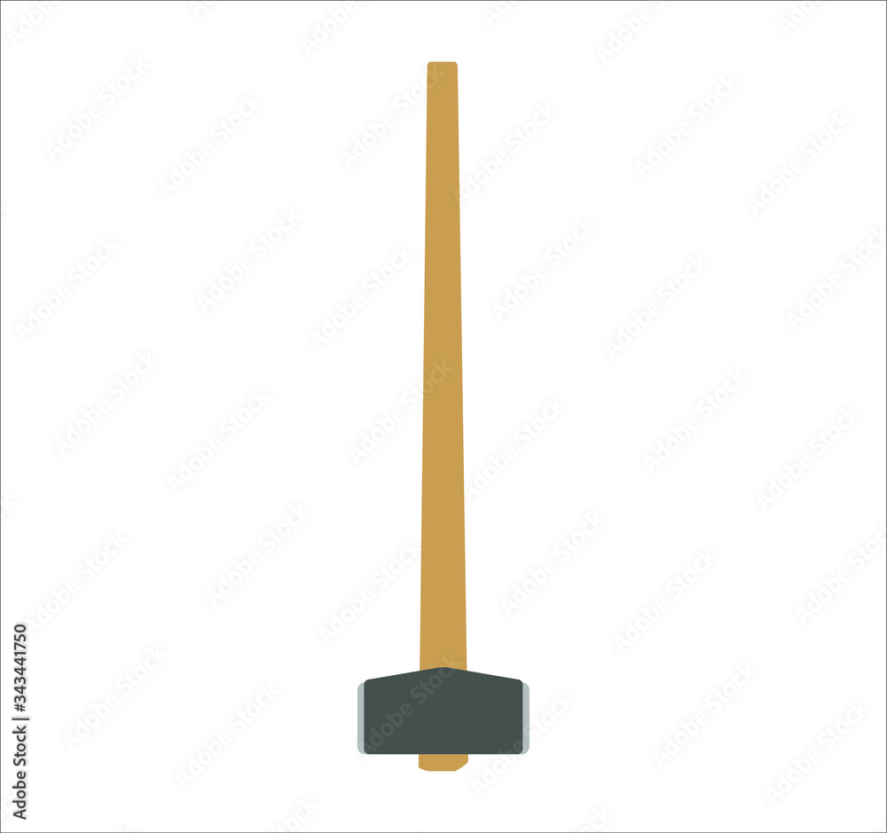 builder mace. illustration for web and mobile design. builder mace. illustration for web and mobile design.