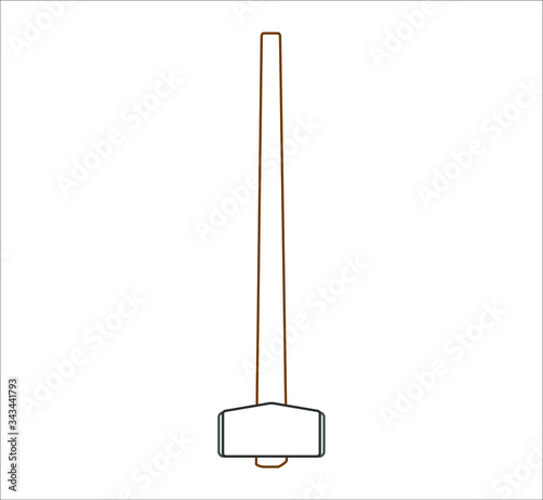 builder  mace. illustration for web and mobile design.