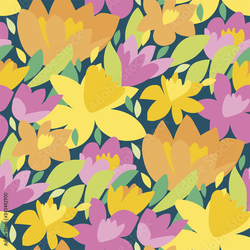 Bold colorful spring flower...