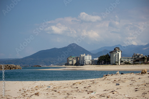 皆生温泉と皆生海岸と大山 Kaike onsen, Yonago