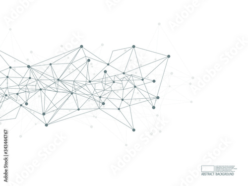 Vector technology conceptual poster with multiple. DNA chane connections, gene symbols backdrop, deoxyribonucleic acid thread-like chain vector illustration