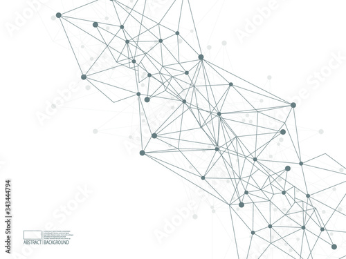 Vector technology conceptual poster with multiple. DNA chane connections, gene symbols backdrop, deoxyribonucleic acid thread-like chain vector illustration