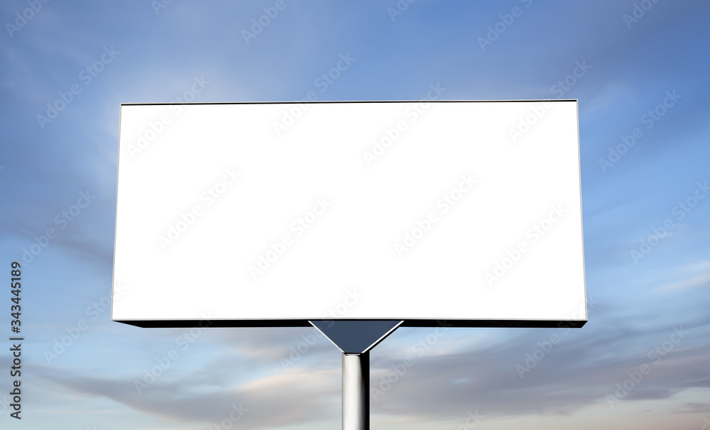 Obraz premium blank billboard on sky background