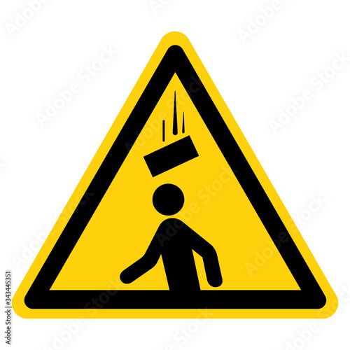 Warning Falling Debris Symbol Sign ,Vector Illustration, Isolate On White Background Label. EPS10