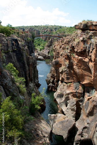 High angle of Bourkes Luck Potholes, South Africa