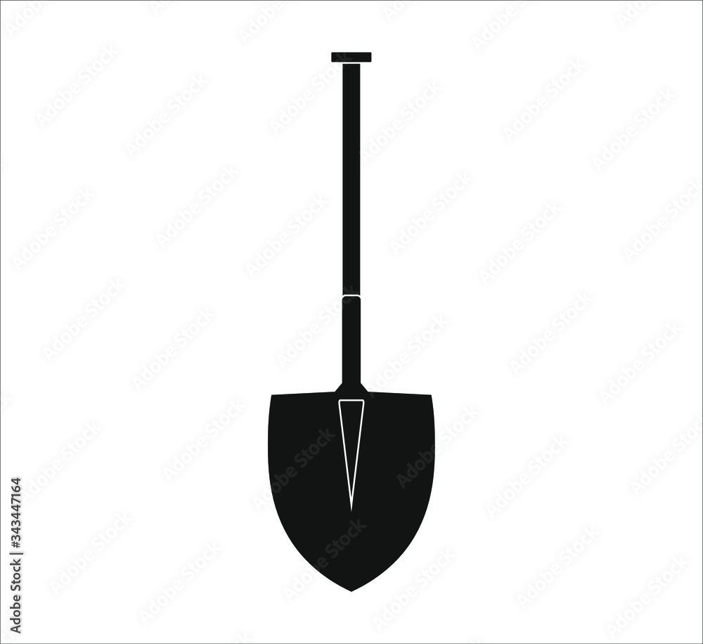 Masonry shovel. illustration for web and mobile design. Masonry shovel. illustration for web and mobile design.