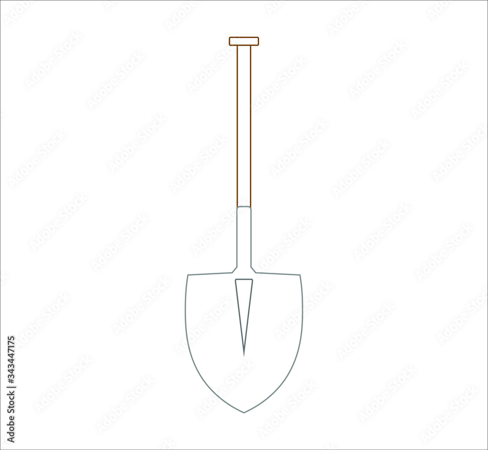 Masonry shovel. illustration for web and mobile design. Masonry shovel. illustration for web and mobile design.