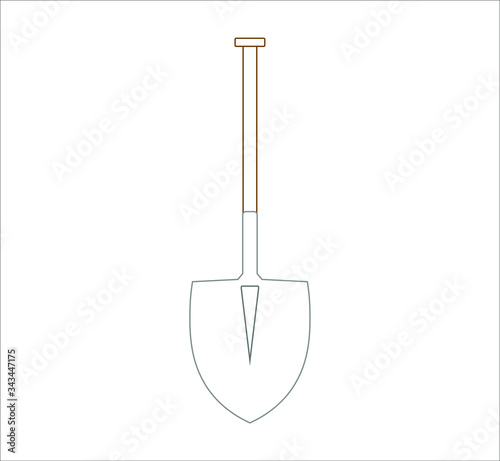 Masonry shovel. illustration for web and mobile design.