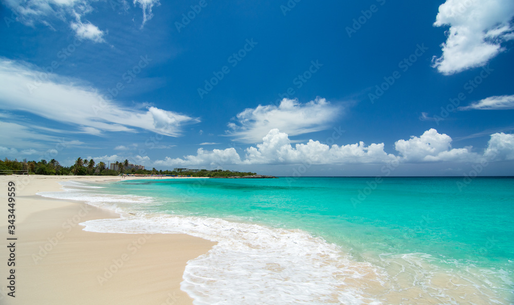 Plage de Mullet Bay à Saint-Martin