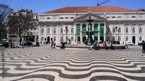 Praca Dom Pedro IV, Rossio Square in Lisbon Portugal