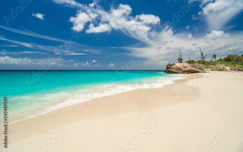 Plage de Mullet Bay à Saint-Martin