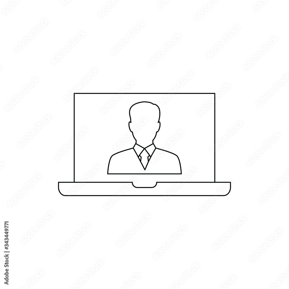 Laptop vector icon. user icon. Smart Devices icon.  electronic device
