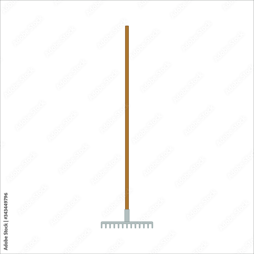 gardening rake. illustration for web and mobile design. gardening rake. illustration for web and mobile design.
