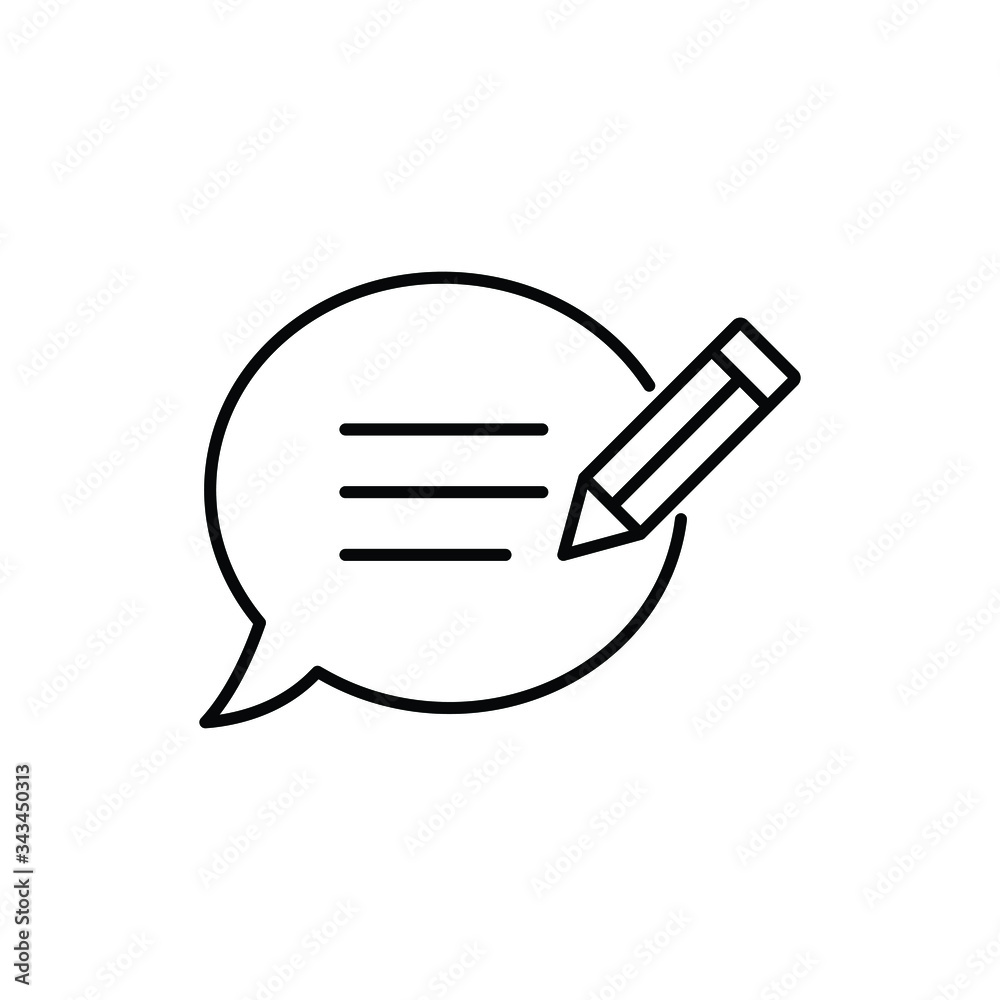 Message Icon. Mobile phone chat sign, line style Message Icon. Mobile phone chat sign, line style