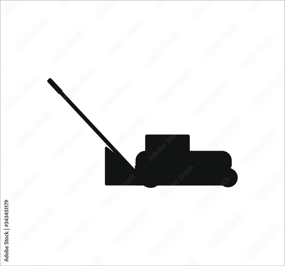 Fototapeta premium gardening lawn mower. illustration for web and mobile design.