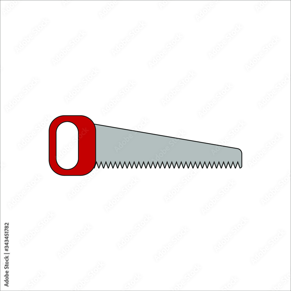 gardening saw. illustration for web and mobile design. gardening saw. illustration for web and mobile design.