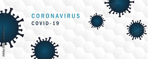 corona virus covid-19 white banner vector illustration EPS10