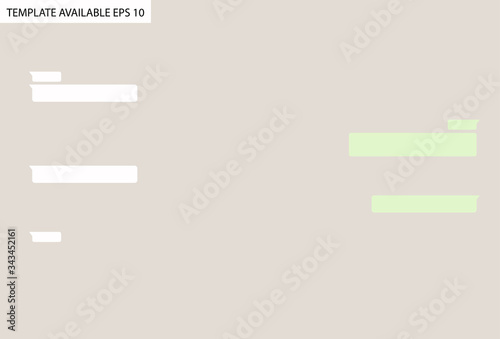 vector design of user interface chatting template mobile application