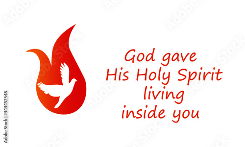 Pentecost Special Quote, Typography for print or use as poster, card, flyer or T Shirt 