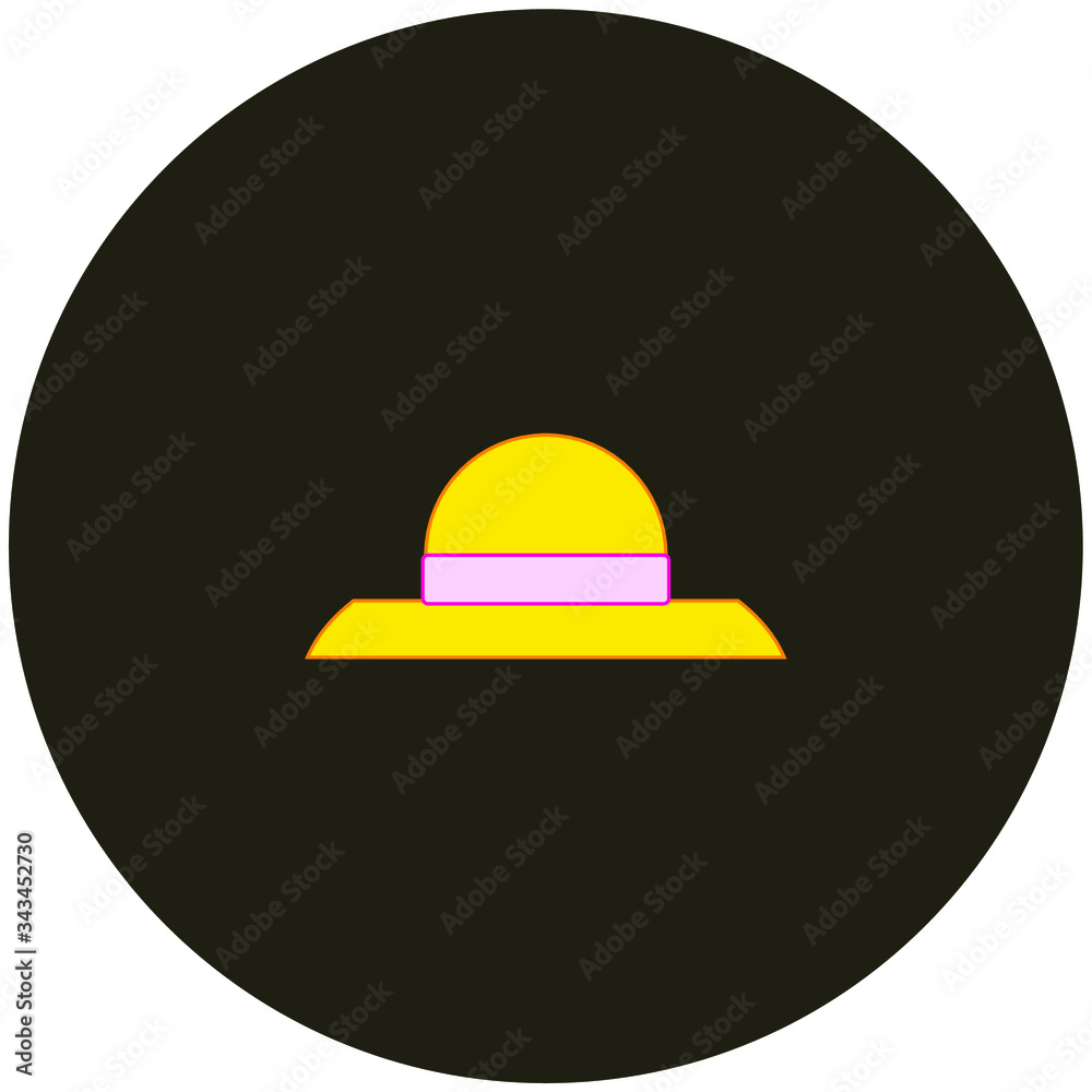 gardening straw hat. illustration for web and mobile design. gardening straw hat. illustration for web and mobile design.