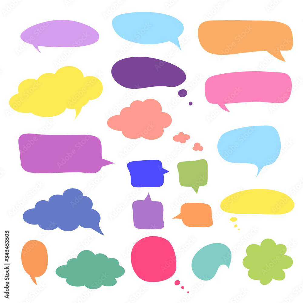 Blank empty speech bubbles Vector design for comments, dialogs Blank empty speech bubbles Vector design for comments, dialogs