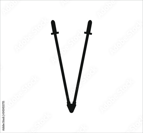 large garden pruning shears. illustration for web and mobile design.