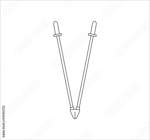 large garden pruning shears. illustration for web and mobile design.