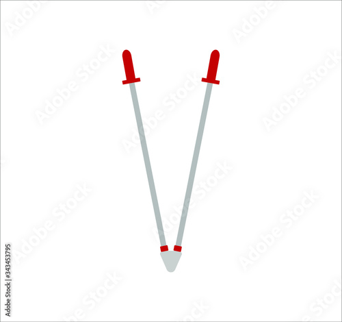 large garden pruning shears. illustration for web and mobile design.