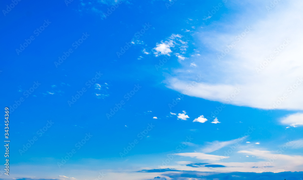 Beautiful landscapes of Blue sky background with white clouds.