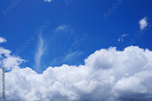 beautiful blue sky with white clouds