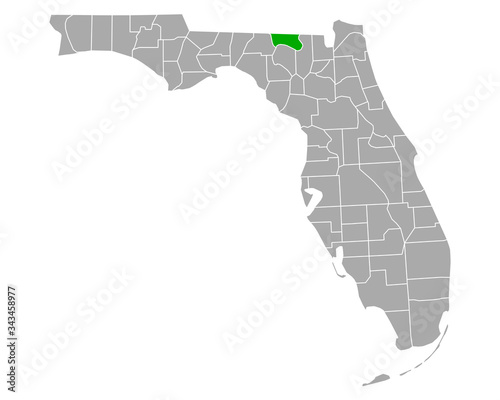 Karte von Hamilton in Florida