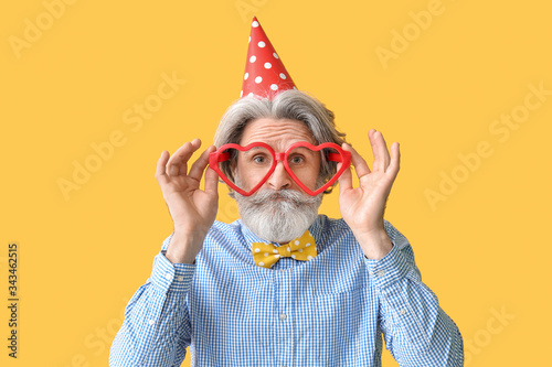 Senior man celebrating Birt...