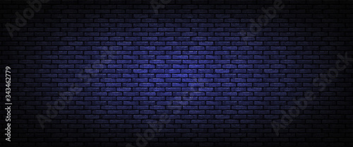 Brown brick wall background. Vector illustration