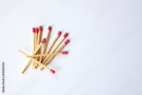 matches on white background