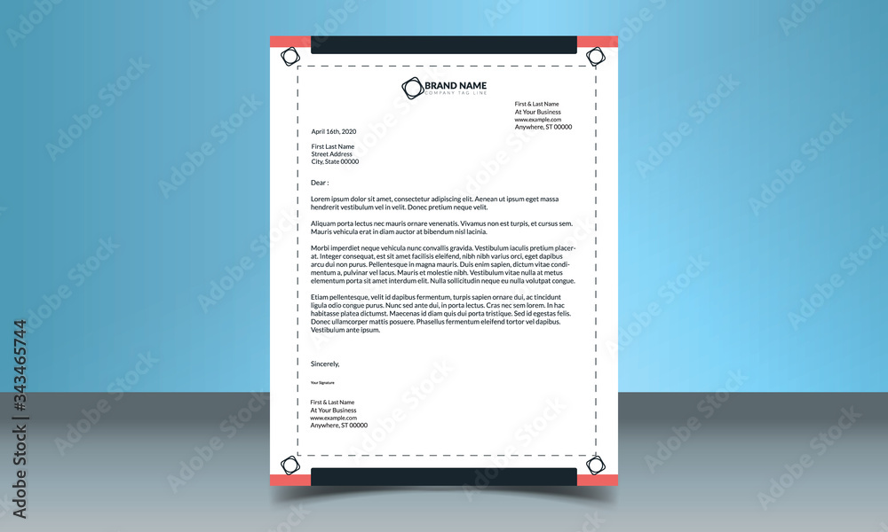 Obraz premium Business letterhead template