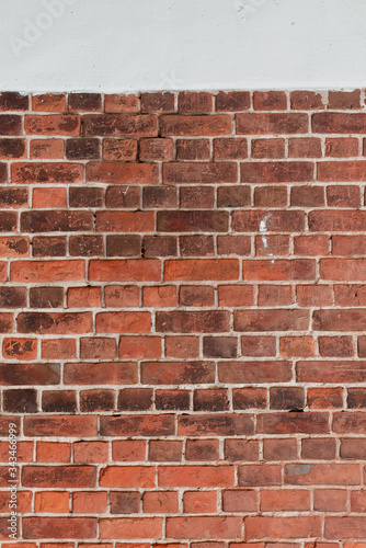 Red brick wall. Facture Wall 