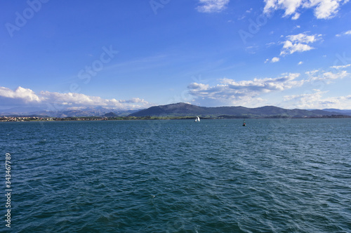 views over the sea on a beautiful blue day