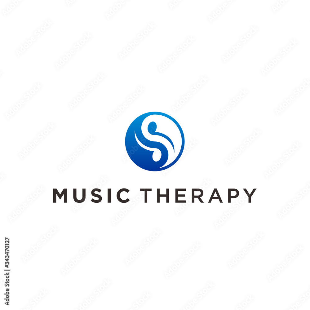 music therapy logo icon vector designs music therapy logo icon vector designs