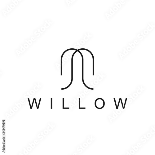 willow logo icon vector designs