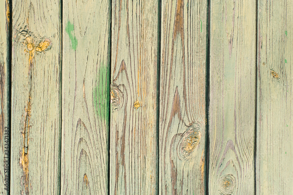 Old wooden plank background. Peeling green paint on old boards. Copying space Old wooden plank background. Peeling green paint on old boards. Copying space