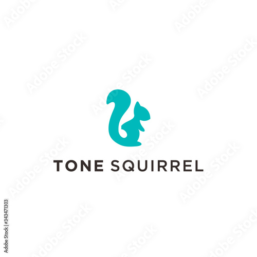 Fototapeta Naklejka Na Ścianę i Meble -  squirrel music logo icon vector designs