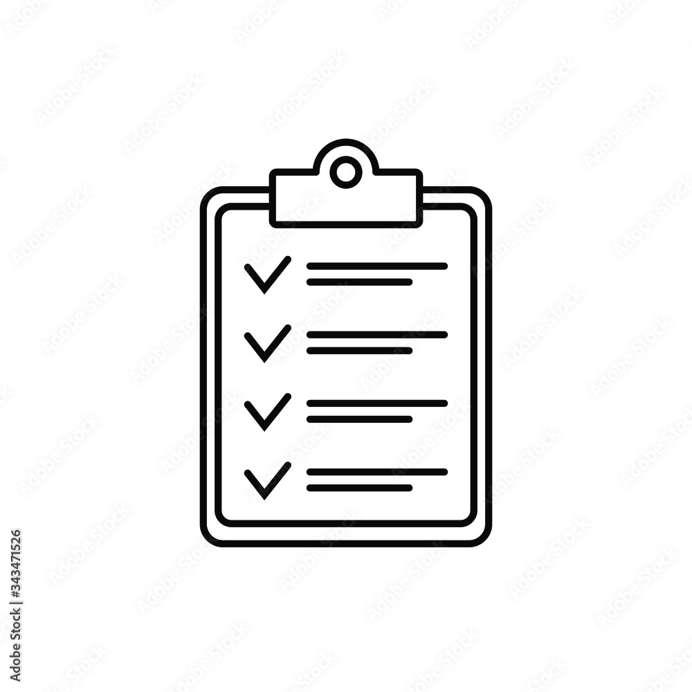 Clipboard with checklist icon, symbol for web site and app design. Vector illstration. Clipboard with checklist icon, symbol for web site and app design. Vector illstration.
