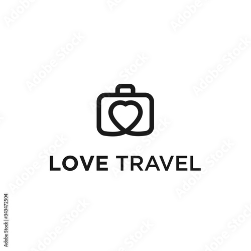 Love travel logo icon vector designs