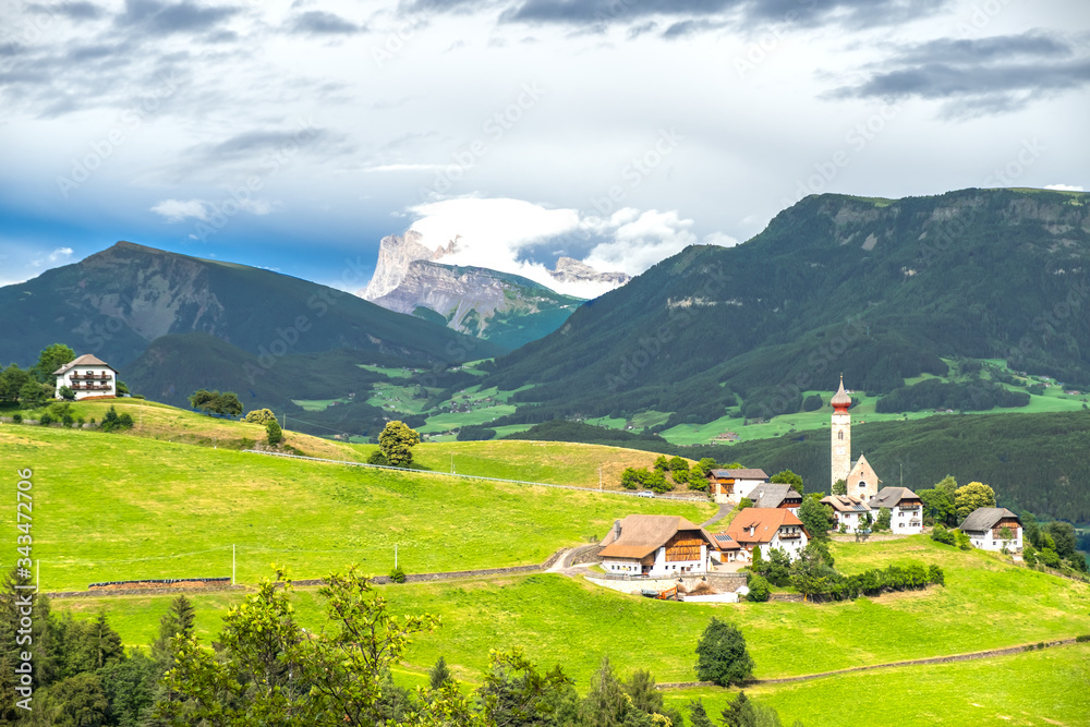 Summer landscape in Italian Dolomites. South Tyrol. Italy. Europe.