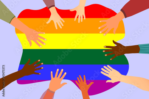 LGBT society. Gay Freedom Day. Protection of rights.
