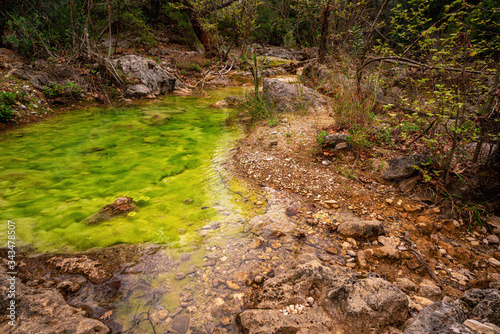 the beautiful scene of Kral havuzu (King's pool) close to Ucansu Waterfall, Serik, Antalya